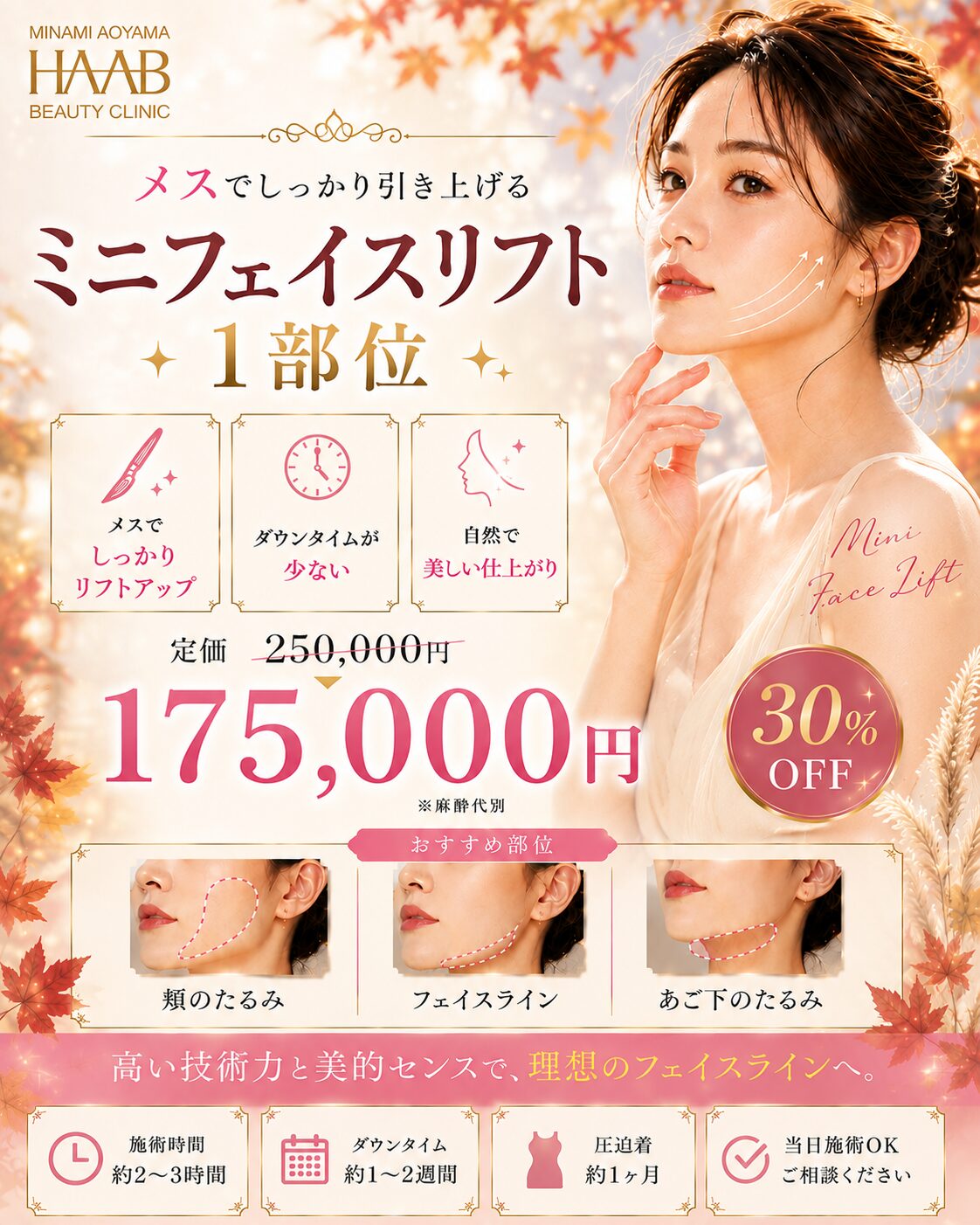 ミニリフト|小さな傷からでもしっかりスマスを挙上