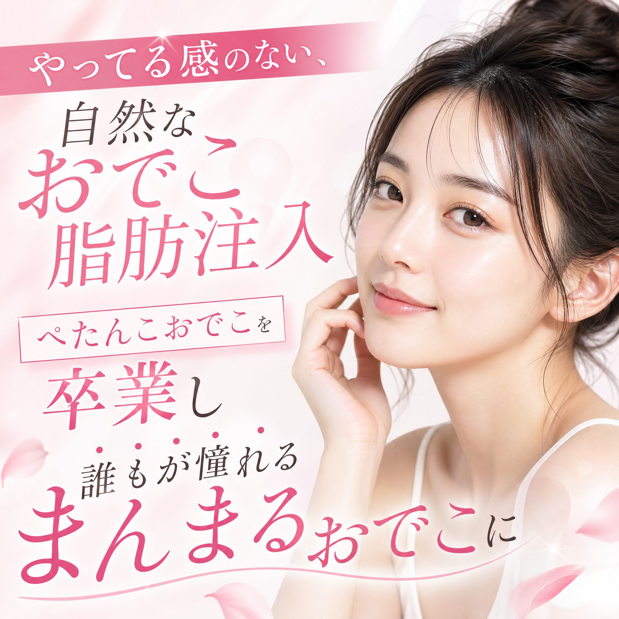 やってる感のない自然なおでこ脂肪注入 ぺたんこおでこを卒業し誰もが憧れるまんまるおでこに 特別価格98,000円（税込）無料カウンセリング受付中